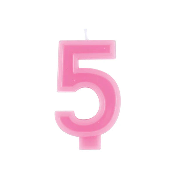 PINK #5 BIRTHDAY CANDLE
