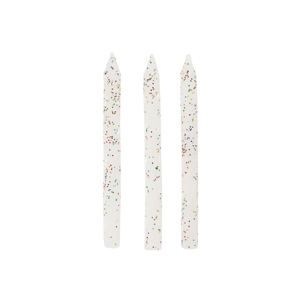 24 Multicolour Glitter Spiral Birthday Candles