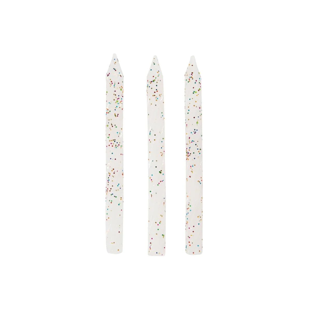 24 Multicolour Glitter Spiral Birthday Candles