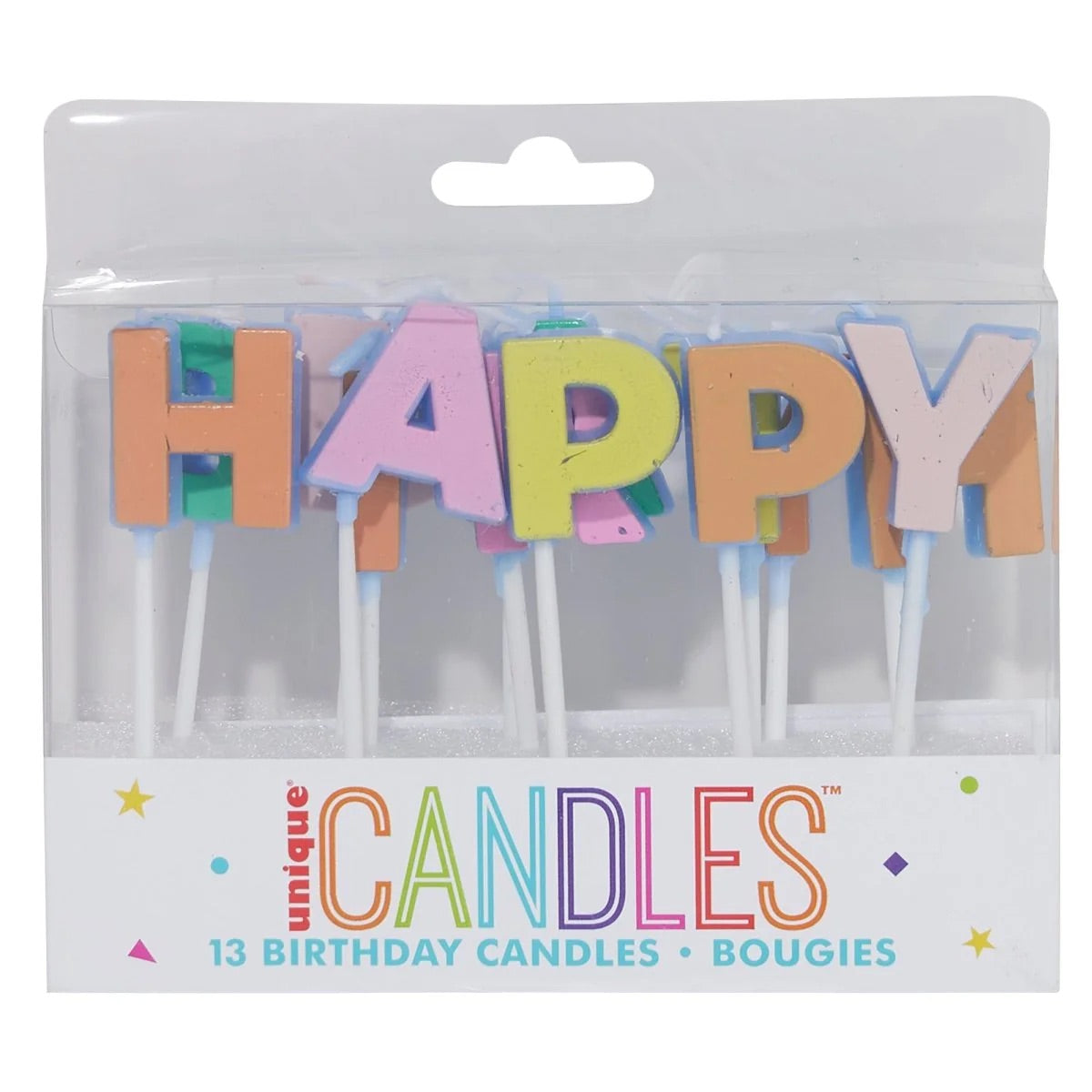 HAPPY B-DAY LETTER CANDLES
