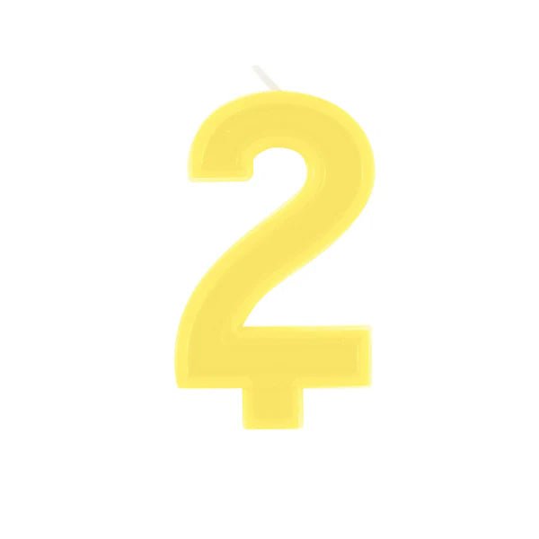 YELLOW 2 BIRTHDAY CANDLE - Sweet Thrills