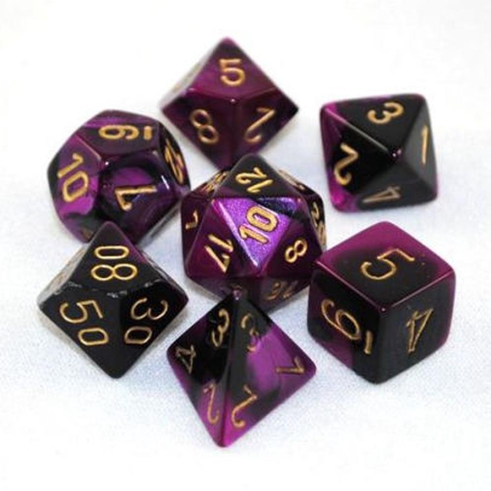 7-DICE SET: GOLD/PURPLE/BLACK