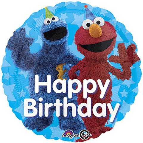 Cookie Monster and Elmo Birthday Balloon
