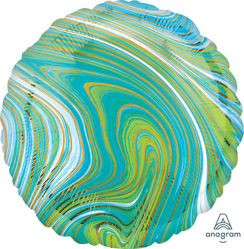 MARBLEZ BLUE GREEN BALLOON