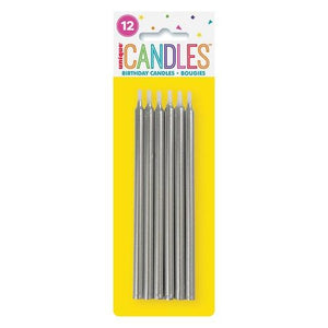 12 SILVER CANDLES PACK