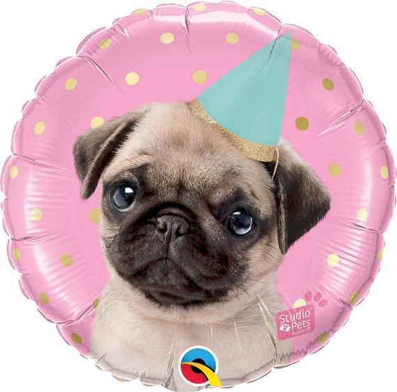 Pug Party Balloon