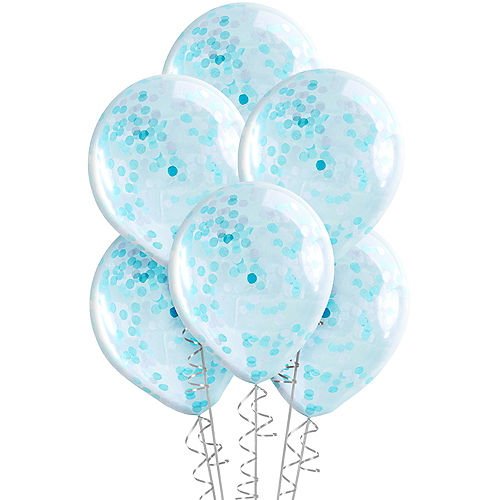6X BLUE CONFETTI BALLOONS PKG - Sweet Thrills