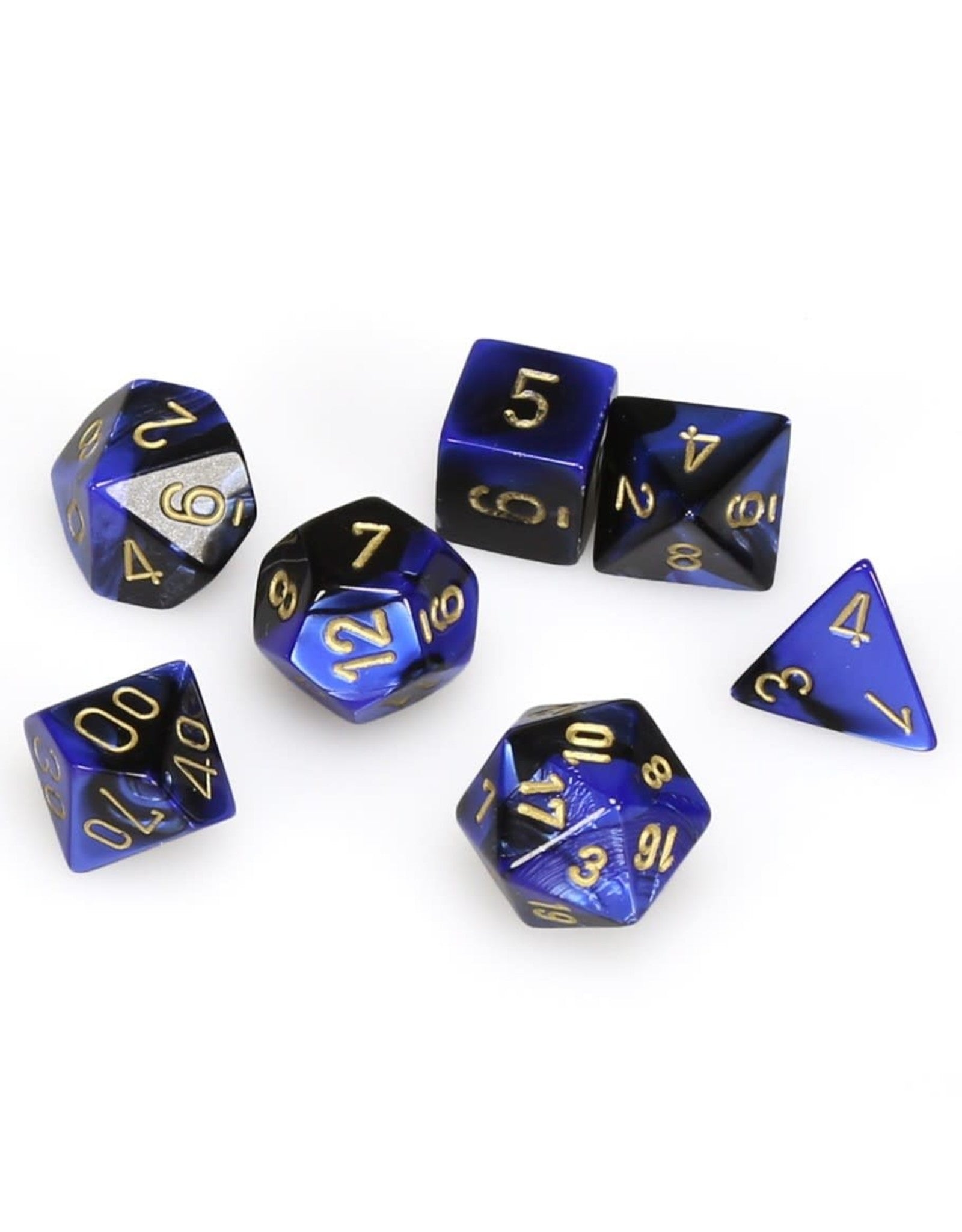 7 DICE SET BLACK AND BLUE - Sweet Thrills