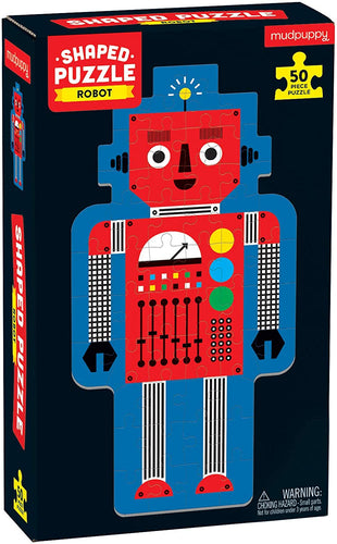 ROBOT 50 PIECE SHAPED PUZZLE