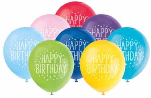 Printed Latex Birthday Balloons