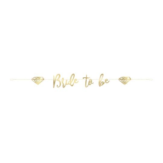 GOLD BRIDE TO BE BANNER