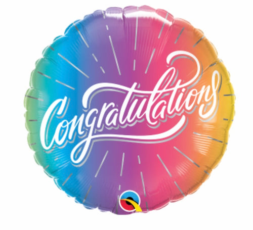 Congratulations Vibrant Ombré Balloon
