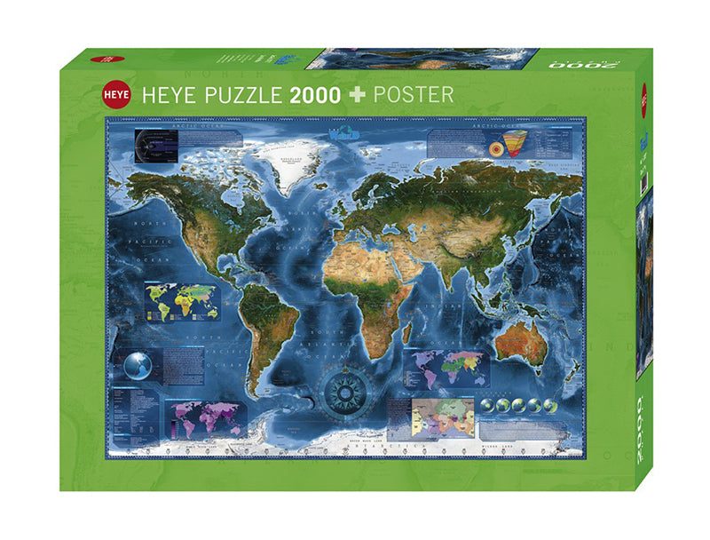 SATELLITE MAP 2000 PIECE PUZZLE N POSTER
