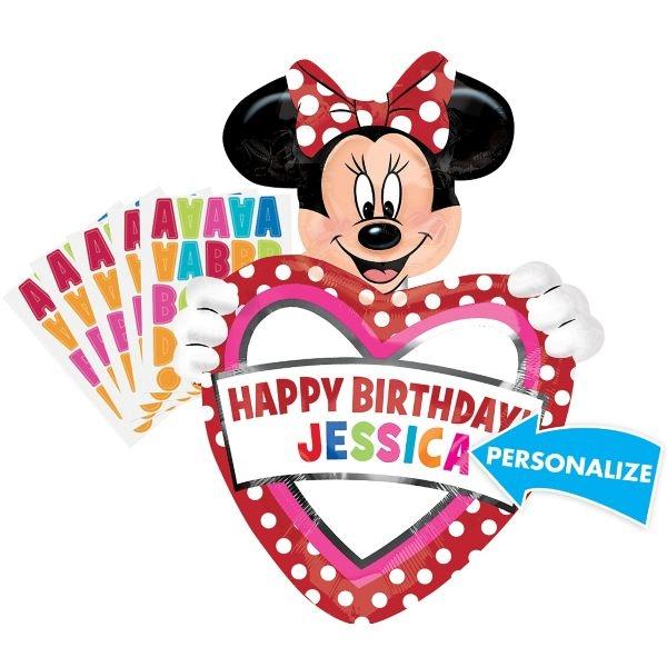 MINNIE MOUSE PERSONALIZED NAME BALLOON