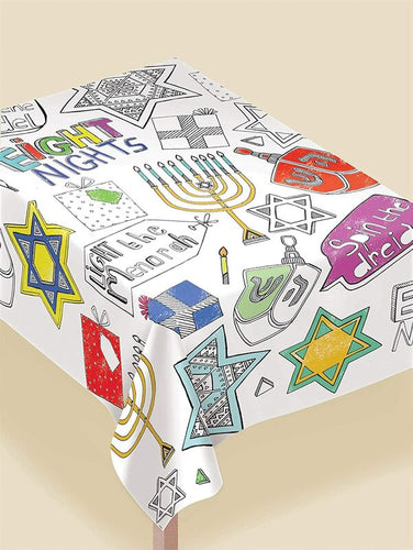 Hanukkah Colour In Table Cover
