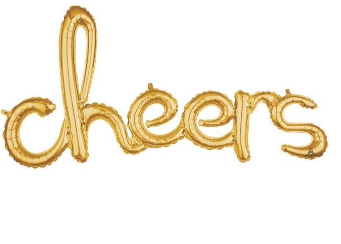 CHEERS GOLD SCRIPT BALLOON - Sweet Thrills