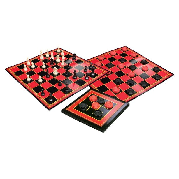 CHESS+CHECKERS+TIC TAC TOE BASIC BOARD - Sweet Thrills