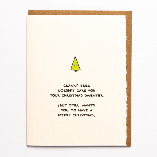 Cranky Tree Doesn't Care For Your Christmas Sweater - Sweet Thrills