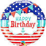 Happy Birthday Nautical Balloon