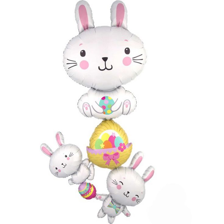 EASTER BUNNY TRIO BALLOON