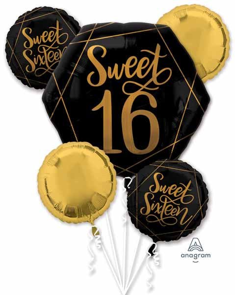 ELEGANT SWEET SIXTEEN BALLOON BOUQUET - Sweet Thrills