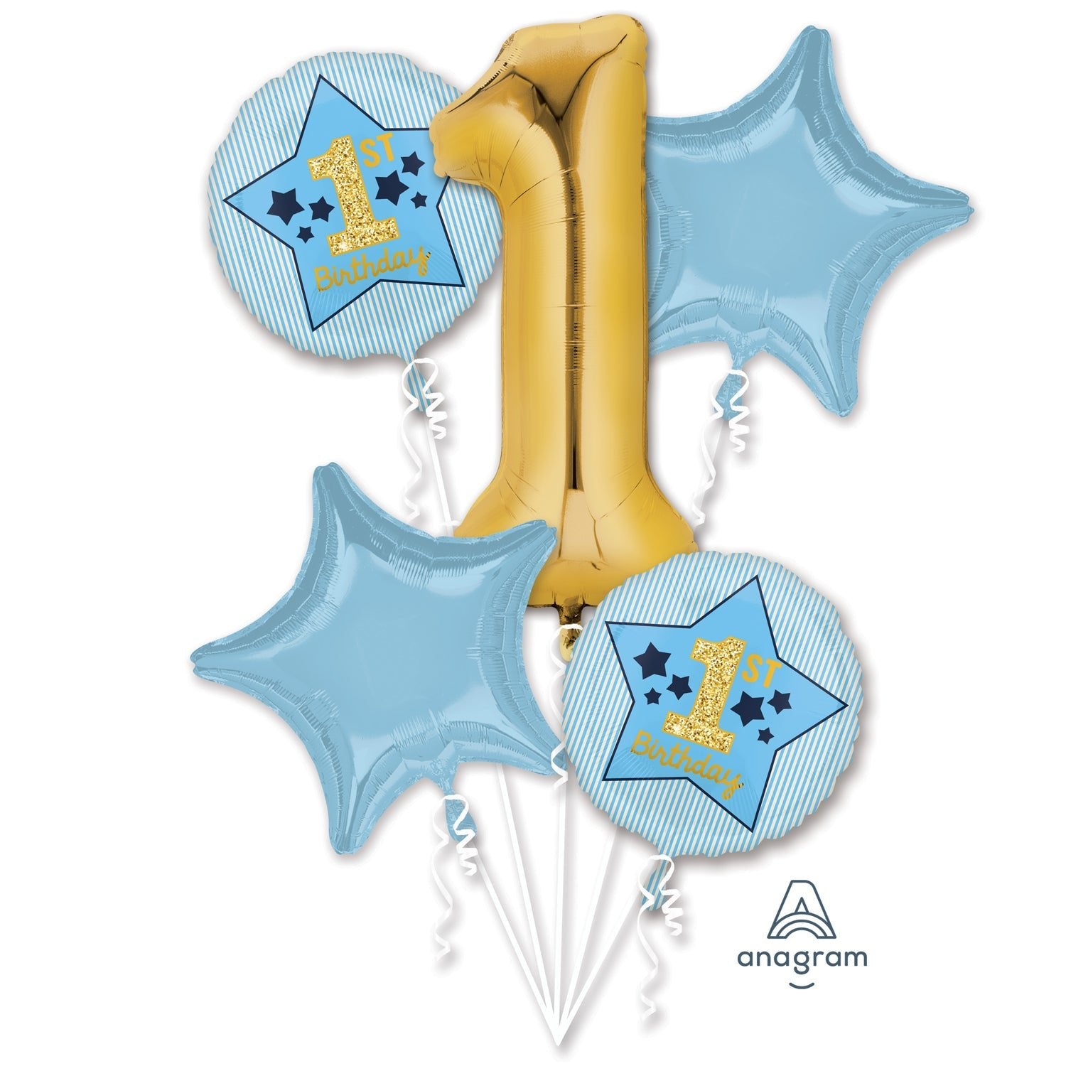 First Birthday Blue Balloon Bouquet - Sweet Thrills