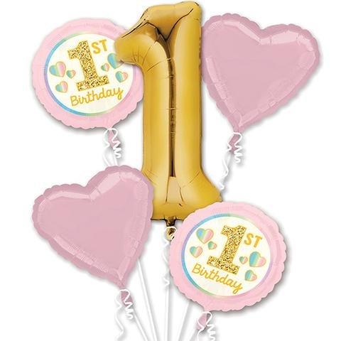 First Birthday Pink Balloon Bouquet - Sweet Thrills
