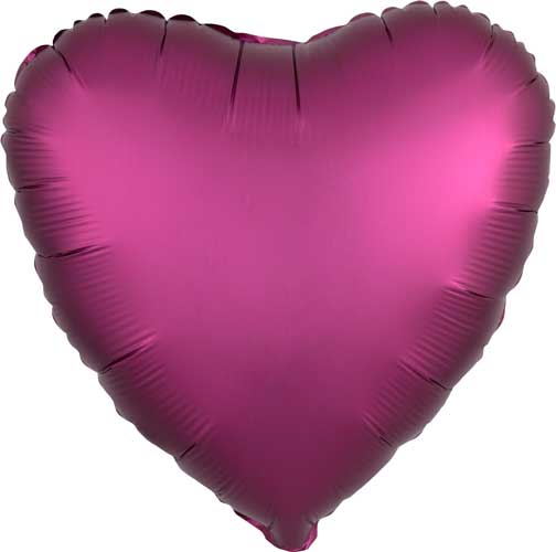 FOIL HEART DARK ROSE BALLOON 17'' - Sweet Thrills