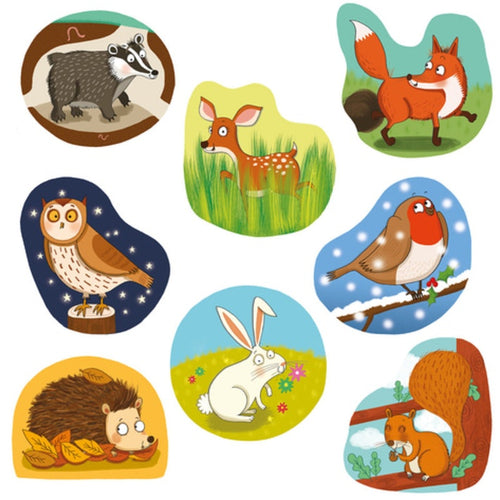 WOODLAND FRIENDS 8 PUZZLES