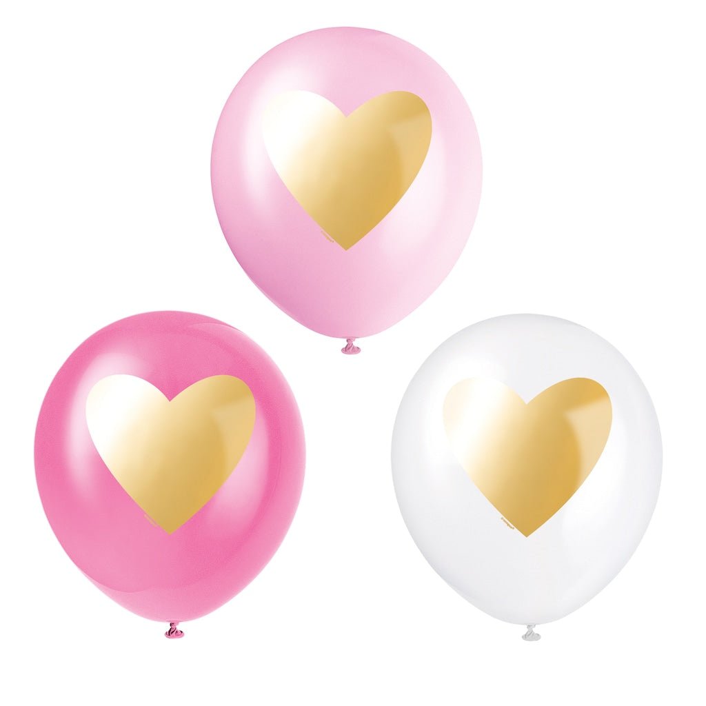 GOLD HEART LATEX BALLOONS - Sweet Thrills