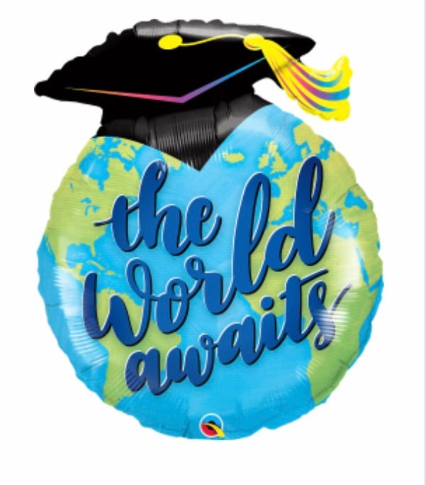 Grad The World Awaits Balloon - Sweet Thrills