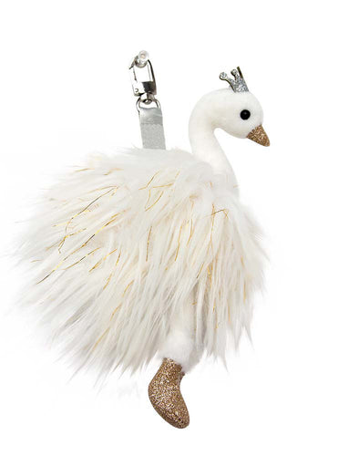 Je Reve! White Swan Keychain Plushie Sweet Thrills Toronto