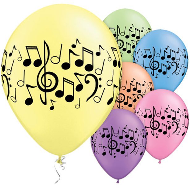 MUSIC NOTES 11" LATEX BALLOON - Sweet Thrills