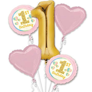 First Birthday Pink Balloon Bouquet