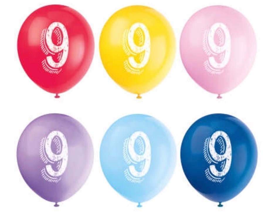 Numbered Latex Balloons - Sweet Thrills