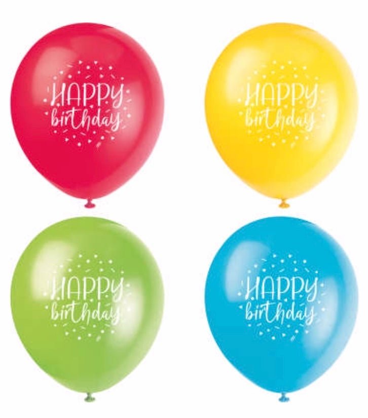 Printed Latex Birthday Balloons - Sweet Thrills