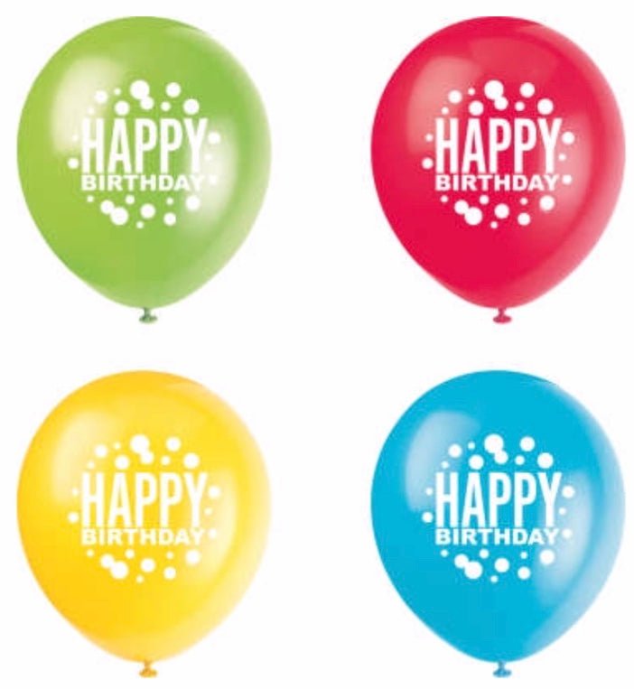 Printed Latex Birthday Balloons - Sweet Thrills