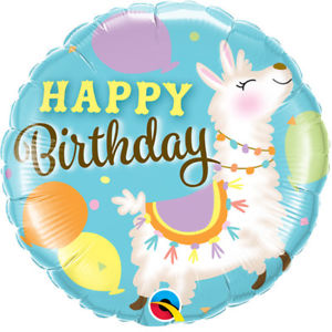 Happy Birthday Llama Balloon