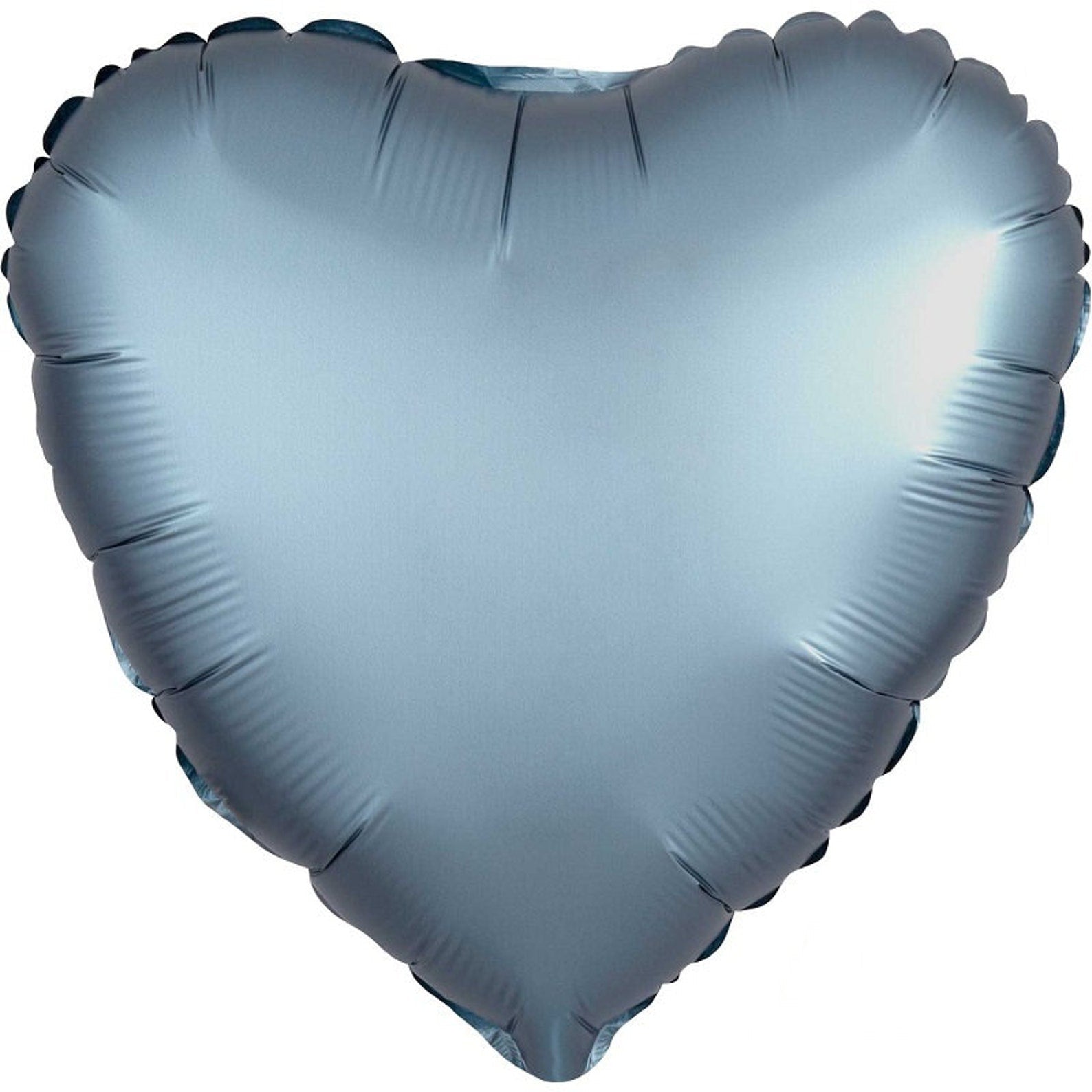 SATIN LUXE STEEL BLUE HEART 17'' - Sweet Thrills