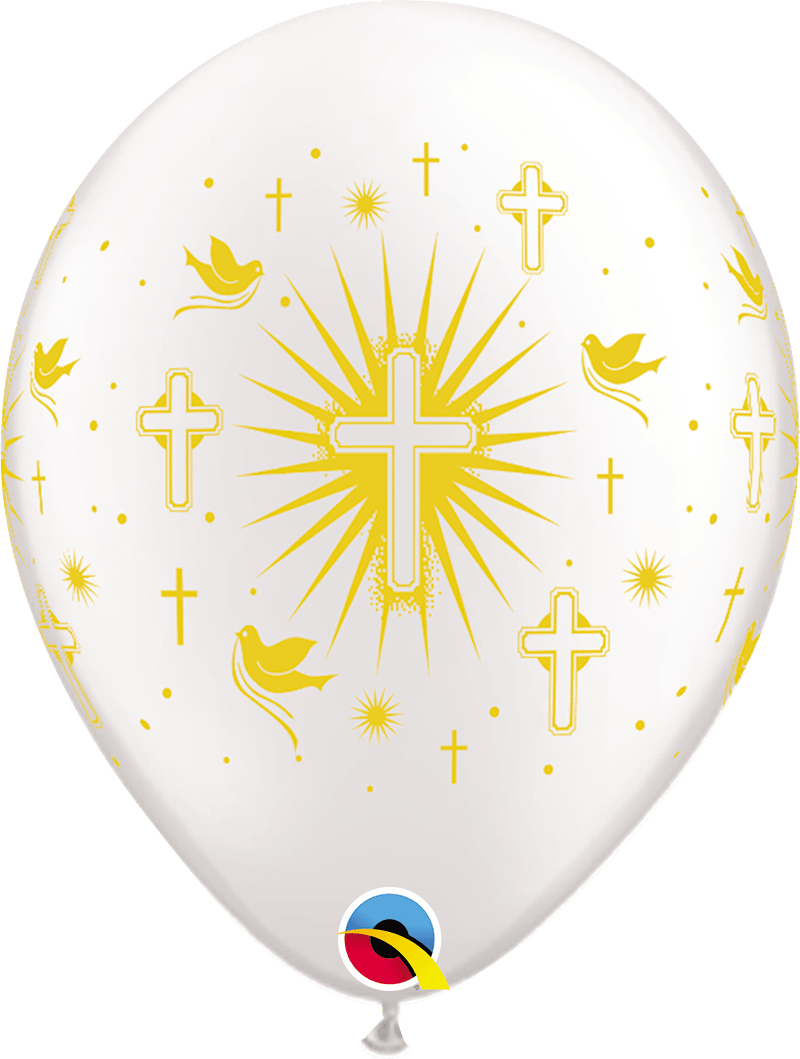 SILVER/GOLD CROSS 11" BALLOON - Sweet Thrills