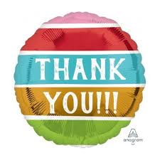 Striped Thank You Balloon - Sweet Thrills