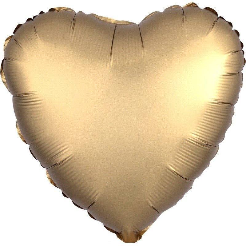 Sugargirlee - Satin Luxe Gold Heart Balloon 17'' - Sweet Thrills