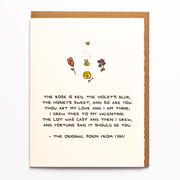 The Rose Is Red... The Original Roses Are Red Poem from 1784! Regular price - Sweet Thrills