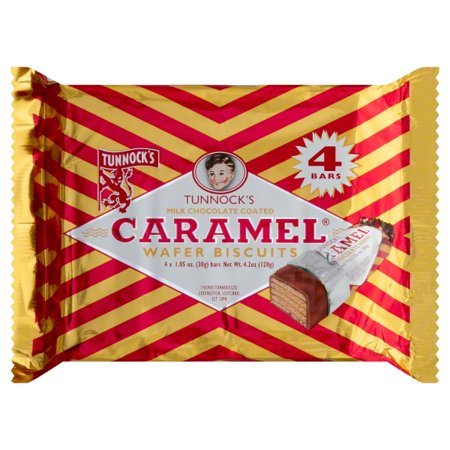 TUNNOCKS CARAMEL WAFER BISCUIT 4 PACK - Sweet Thrills