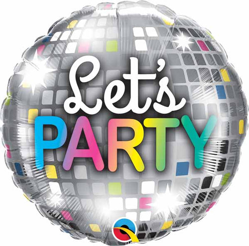 LETS PARTY DISCO BALL BALLOON