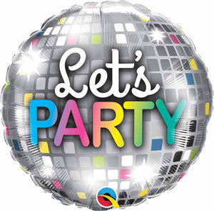 LETS PARTY DISCO BALL BALLOON