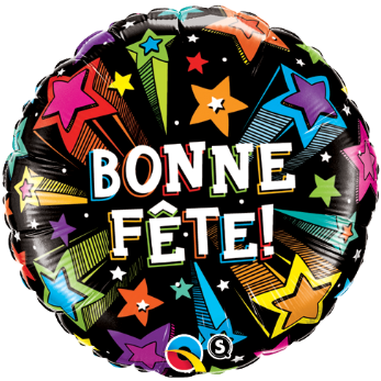 BONNE FETE STARS FOIL BALLOON