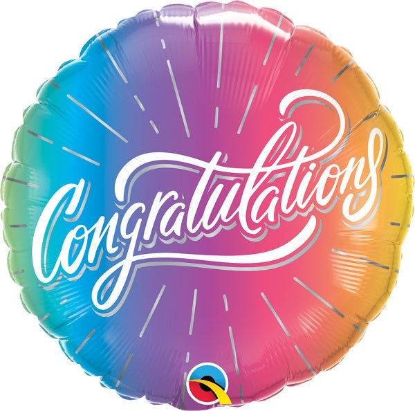 OMBRE CONGRATULATIONS FOIL BALLOON